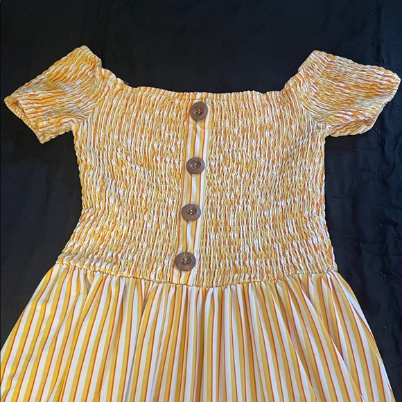 K for Justify Striped Orange Dress with Button Detail - Picture 5 of 5